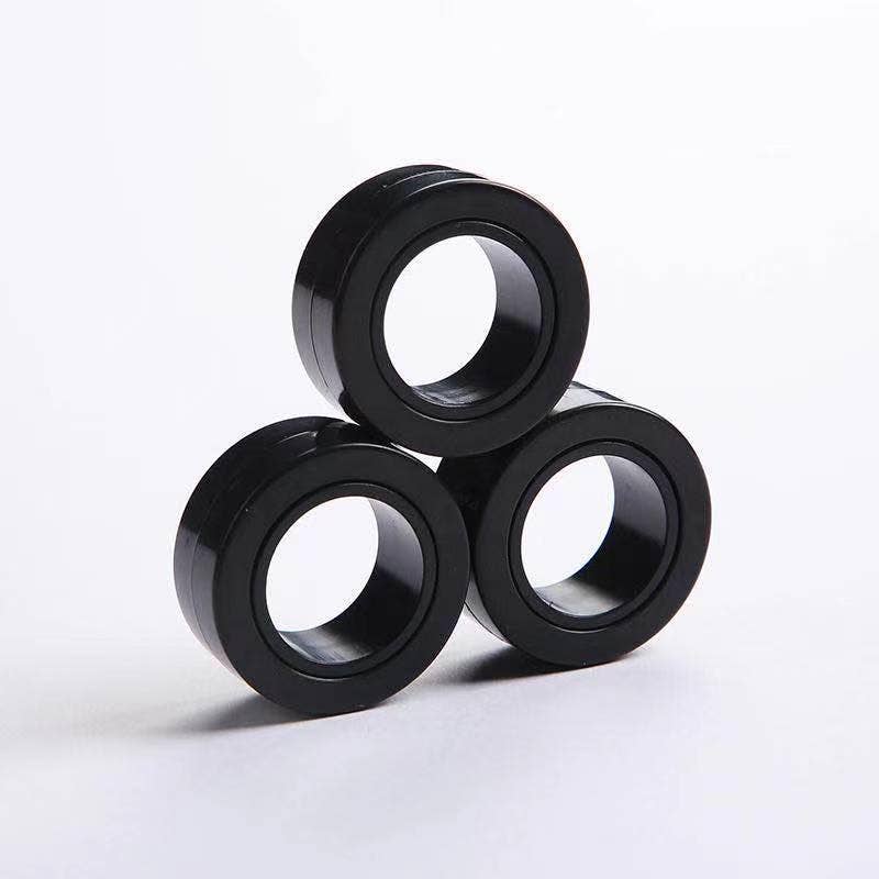 Random Color] 3 PCS Bump Magnetic Ring Fidget Spinner Children Sports Toy  Mainan Minda Kanak